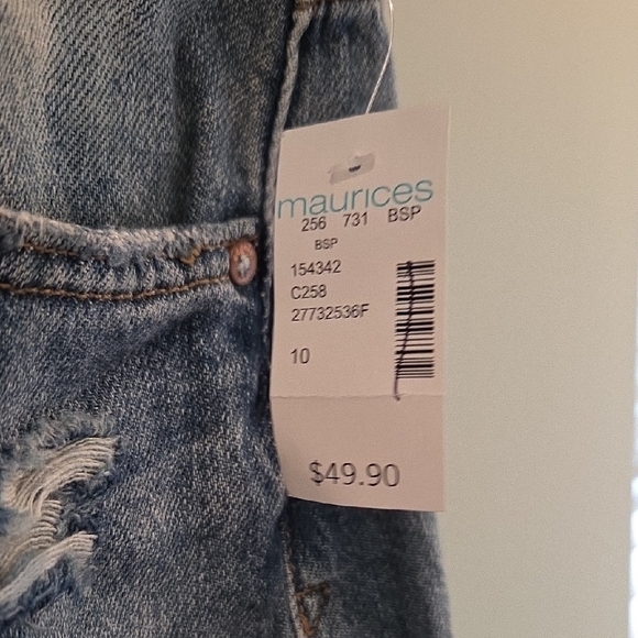 Edge Blue Jean Shorts Distressed Cut-Off Style Women's Size 10 - Picture 4 of 13